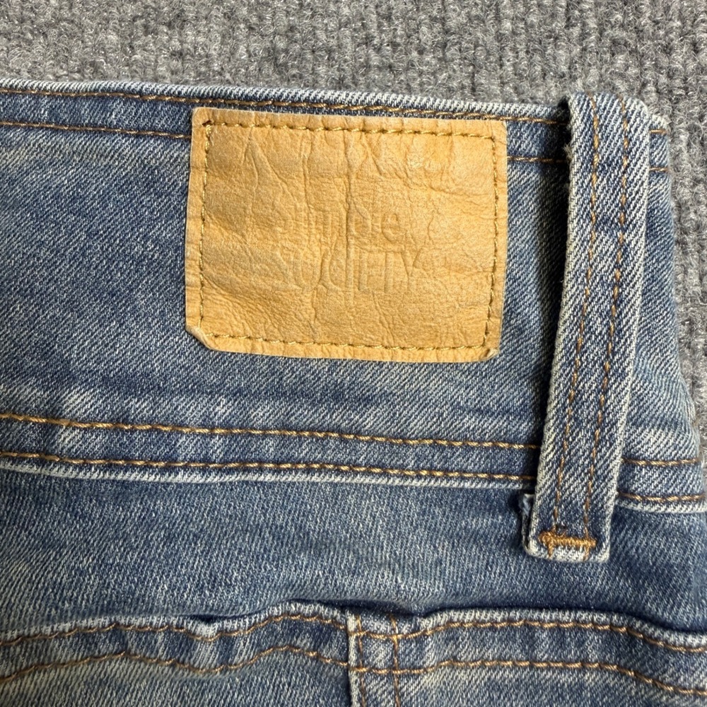 Simple Society High Waisted‎ Flare Jeans Medium Wash Seam Front Size 00/23 - Picture 13 of 13